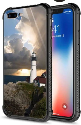 Miniatura 17 de CARLOCA Funda compatible con iPhone 8, diseño gráfico de Airplane Sunrise para iPhone 7, diseño gráfico, a prueba de golpes, antiarañazos