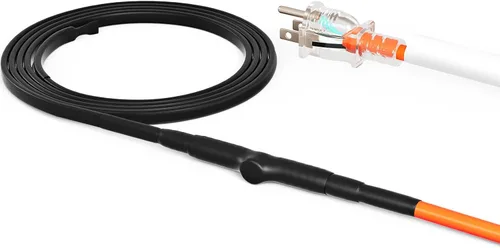 Miniatura 12 de VEVOR Cable de calefacción de tubería autorregulable, cinta térmica de 3 pies y 5 W/pies para protección contra congelación de tuberías, cable
