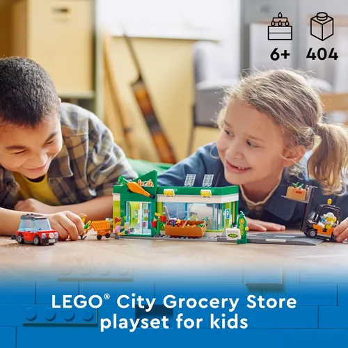Miniatura 2 de LEGO My City Grocery Store 60347 - Juego de juguetes de construcción para niñas, niños y niños a partir de 6 años (404 piezas)