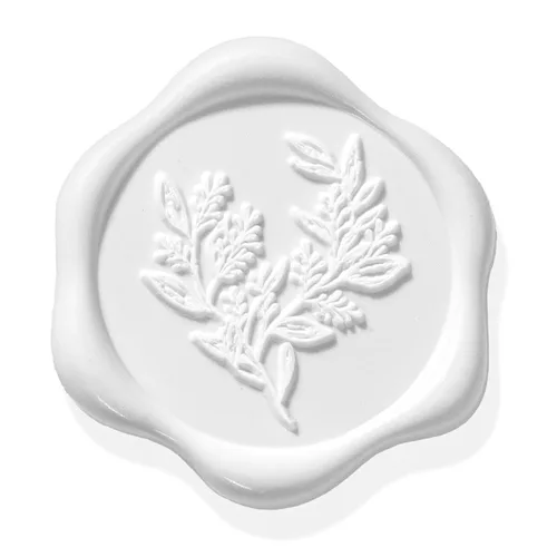 Miniatura 25 de UNIQOOO Calcomanías de sello de cera, calcomanías de sello de invitación de boda de rama de olivo, 50 calcomanías autoadhesivas de oro antiguo, Rama