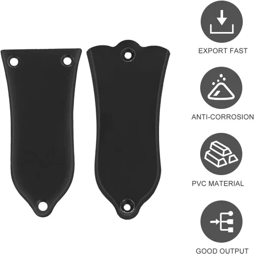 Miniatura 3 de EXCEART Cubierta de varilla de armadura de guitarra negra, 2.40 x 1.04 pulgadas, repuesto para guitarra eléctrica, accesorios de diseño ergonómico
