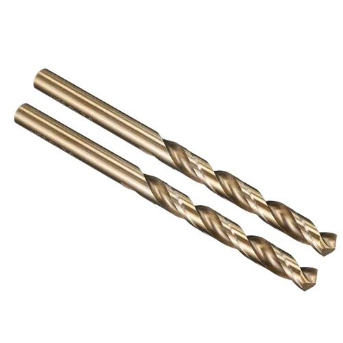 Miniatura 133 de PATIKIL Broca Jobber de 0.039 in, vástago recto M35 cobalto 5% acero de alta velocidad 135° acabado dorado para metal duro de acero inoxidable - 2
