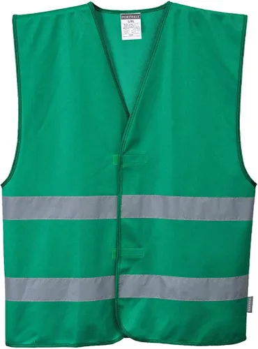 Portwest Iona Chaleco de 2 bandas Hi Vis, visibilidad reflectante, trabajo nocturno, seguridad