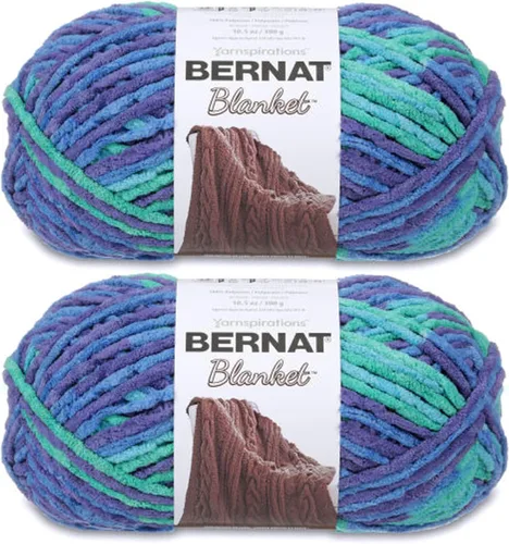 Miniatura 18 de Bernat - Estambre para mantas súper esponjoso acrílico, 2 paquetes de 300g/10.5 onzas, #6, chenilla gruesa de peso pesado para tejer y crochet