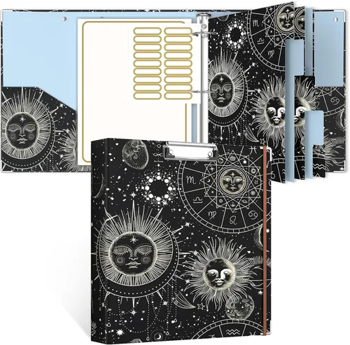 Miniatura 33 de Rouidr Carpeta de 3 anillos con portapapeles, 1 pulgada, 8.5 x 11 pulgadas, tamaño carta, carpetas organizadoras con pestañas divisorias y fundas