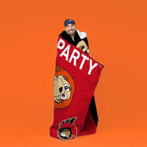 Miniatura 6 de Sleep Squad Anaheim Ducks Wild Wing Mascot - Manta de felpa Raschel de 60 x 80 pulgadas, una manta de mascota de la NHL