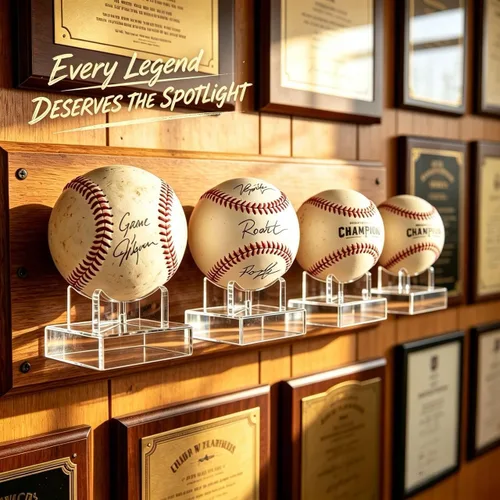Miniatura 6 de Paquete de 4/8 soportes de baloncesto acrílicos, soporte de exhibición para béisbol firmado, baloncesto, fútbol, voleibol y softbol, soporte