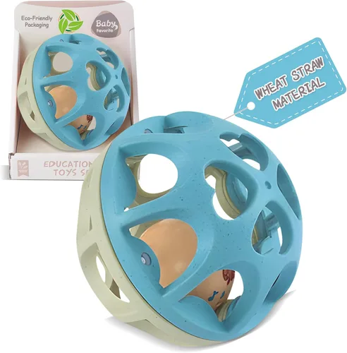 Baby Sensory Balls and Rattle Toys for Babies 3-12 Months, Textured Teething Balls, BPA-Free Soft Squeeze Sensory Toys for Tummy Time, Fine Motor