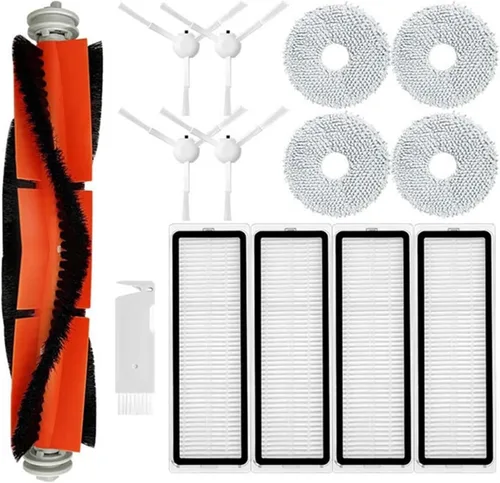Compatible con Xiaomi S10+/ S10 Plus Robot Aspirador Recambios Repuesto Cepillo Lateral Principal Filtro Hepa Trapeador Trapo Paño