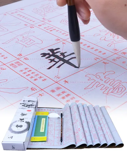 Juego mágico de caligrafía china para escribir en agua, ecológica, regrabable, sin necesidad de tinta, para principiantes, paquete de 10 unidades,