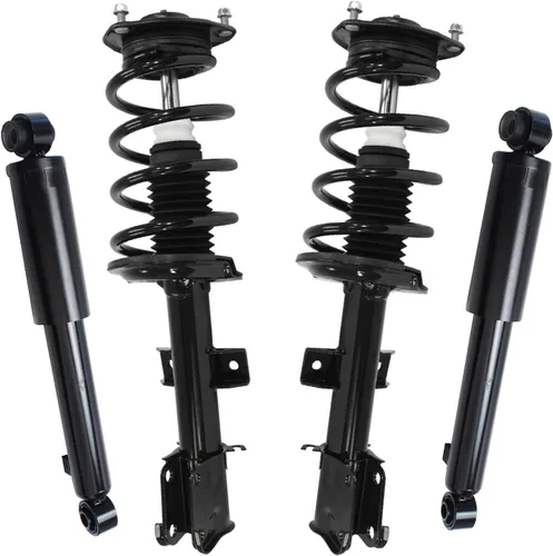 Miniatura 31 de Detroit Axle - Puntales y Amortiguadores para Chevy Traverse Buick Enclave GMC Acadia Saturn Outlook 2007-2012, 2 puntales delanteros con resorte