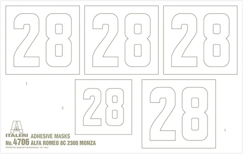 Miniatura 7 de Italeri 510004706 1:12 Alfa Romeo 8C 2300 Monza Nuvolari Edificio, fabricación de modelos de soporte, manualidades, afición, pegado, kit