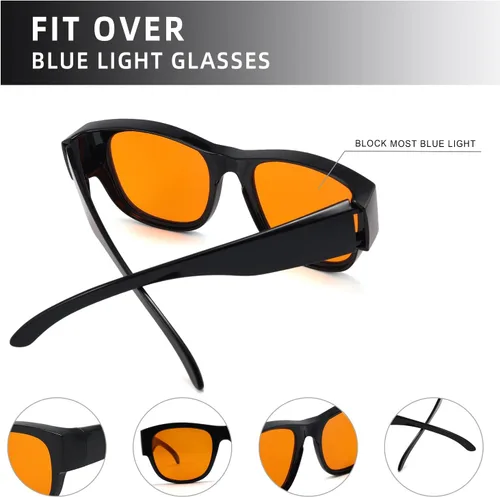 Miniatura 5 de Eyekepper - Lentes para hombres con bloqueo de luz azul, lentes para computadora y juegos, para mujeres 1802-negro-100% bloqueo de luz azul