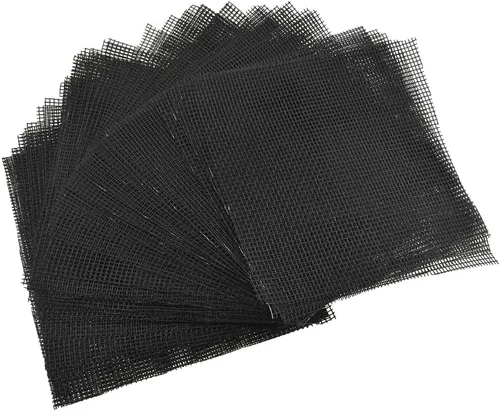 HAHIYO 50 unidades de 4 pulgadas/3.9 in cuadrado negro fibra de vidrio agujero de malla almohadilla inferior rejilla alfombrilla bonsái drenaje
