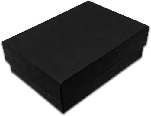 Miniatura 2 de TheDisplayGuys - Paquete de 24 cajas de regalo pequeñas de papel kraft de terciopelo, cajas de joyería, cajas de collar para regalo de joyería