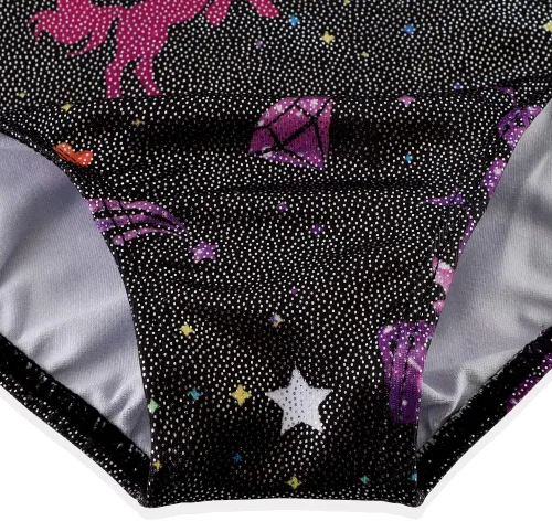 Miniatura 52 de HOZIY - Leotardos de manga larga para niñas, de gimnasia, para niños pequeños, trajes florales de unicornio, galaxia, arco iris, patrón de rayas