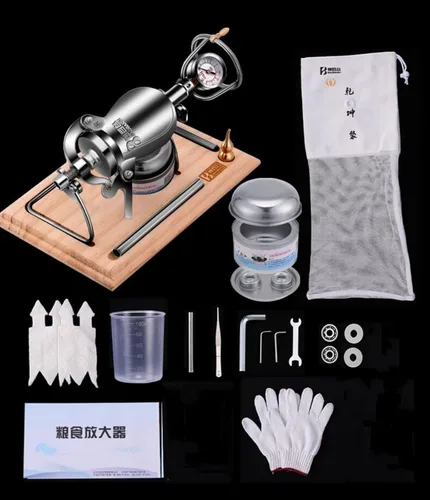 Miniatura 3 de Mini máquina para hacer palomitas de maíz con nostalgia retro, máquina de palomitas de maíz, pequeño amplificador de pellets de acero inoxidable