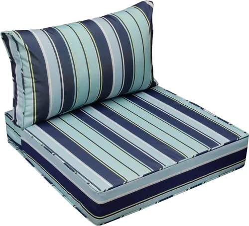 Miniatura 54 de AAAAAcessories Cojines de asiento para exteriores, resistentes a la decoloración, cojines de repuesto impermeables para muebles de patio, 21 x 21 x