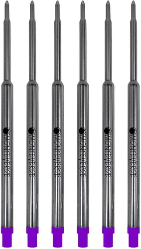 Miniatura 12 de Monteverde Recambios de bolígrafo suave USA para adaptarse a bolígrafos Waterman, punta media, negro, paquete de 2, rendimiento de escritura suave