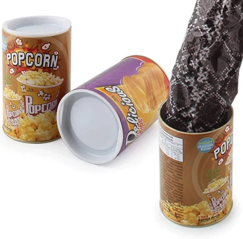 Miniatura 6 de The Potato Chip Snake Can Jump Spring Snake Toy Gift April Fool Day Halloween Party Decoración Bromas en una lata, broma de regalo de broma