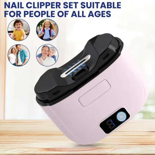 Miniatura 6 de Cortaúñas eléctrico, 3 en 1, cortaúñas automático, pulido eléctrico, recortador automático recargable por USB, 3 niveles de velocidad para personas