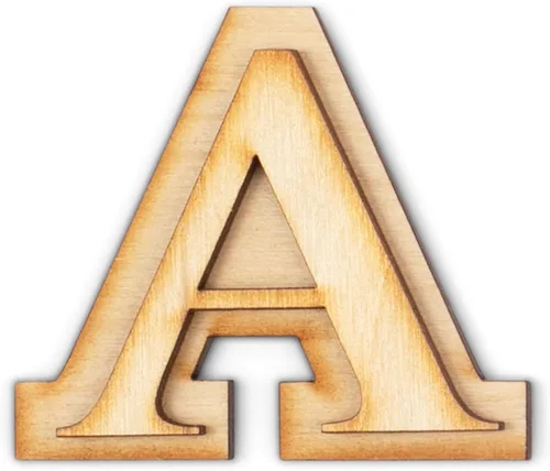 Miniatura 15 de Paquete de 2 letras griegas oficiales de madera para manualidades, Delta - Fuente clásica de 2 pulgadas, letras griegas de madera de doble capa