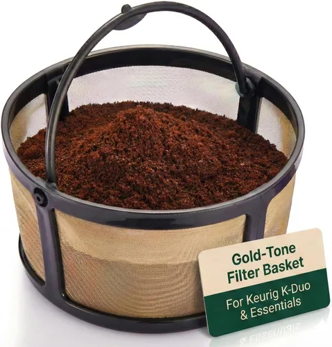 Miniatura 10 de PureHQ - Jarra de filtro de café molido de malla reutilizable para cafeteras Keurig K-Duo Essentials y K Duo, con 2 cápsulas K recargables por