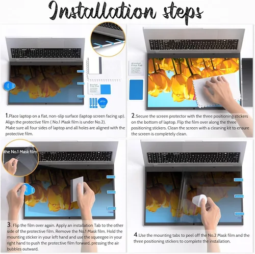 Miniatura 7 de Mamol Paquete de 2 protectores de pantalla anti luz azul para MacBook Air de 13 pulgadas (2018-2021, M1) / Macbook Pro de 13 pulgadas