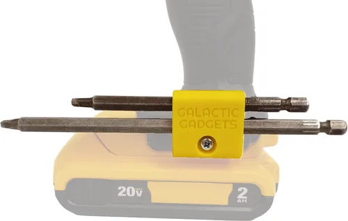 Soporte magnético de broca larga para Dewalt 20V, sostiene de forma segura brocas largas y cortas - Galactic Gadgets (amarillo)