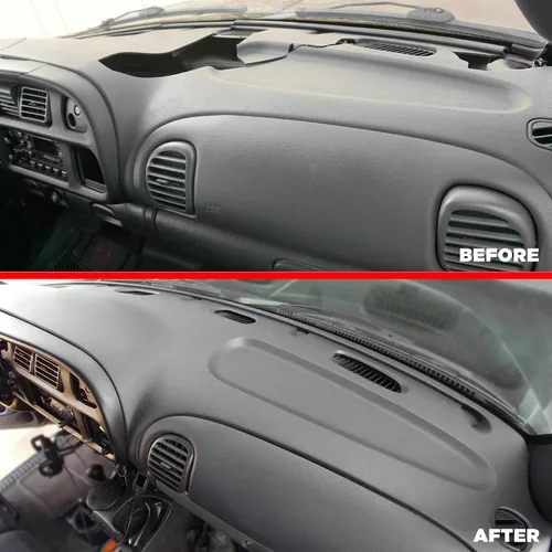 Miniatura 7 de DASHSKIN Tapa moldeada para salpicadero compatible con Dodge Ram 1500 1998 1999 2000 2001 (98-02 Ram 2500 y 3500) en gris niebla, fabricada