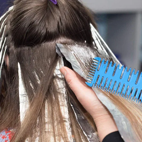 Miniatura 7 de Juego de peines para peinar el cabello, peine profesional de cola de rata, peine de metal para teñir, peine de aluminio para peluquería y uso 4 Pcs