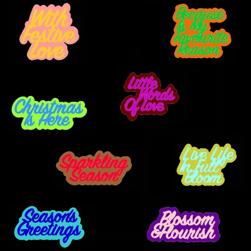 Miniatura 12 de CYFUN DESIGN Paper Craft Dies - Troqueles de palabras para hacer tarjetas con simpatía, buena suerte, bien hecho, hecho a mano con amor, recién