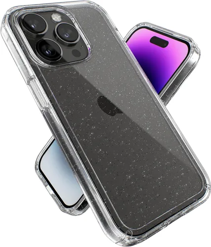 Miniatura 12 de Speck Funda transparente para iPhone 14 Pro - Protección contra caídas, funda delgada de doble capa resistente a arañazos para iPhone 14 Pro de 6.1