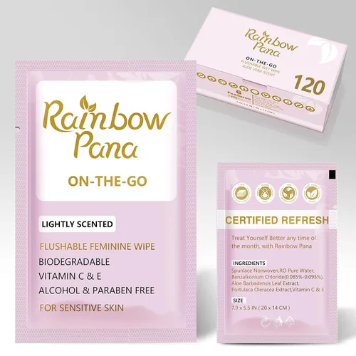 Miniatura 9 de RainbowPana Toallitas desechables, 40 unidades, PARA LLEVAR envueltas individualmente - Toallitas para glúteos para mujeres y hombres, Toallitas