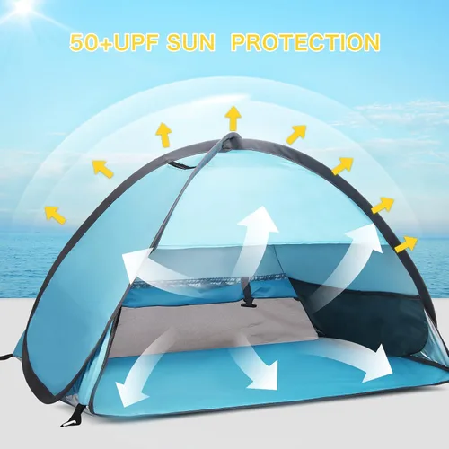 Miniatura 5 de Refugios para el sol de la playa, toldo emergente instantáneo, toldo automático para acampar, pesca, senderismo, picnic, refugio portátil
