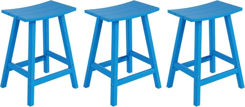 Miniatura 14 de WestinTrends Malibu - Juego de 2 taburetes para sillín para exteriores/patio, 24 alturas, color rojo