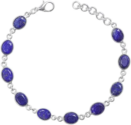 Miniatura 13 de Pulsera de piedras preciosas, pulsera ajustable con superposición de plata para mujeres y niñas, regalos de Navidad