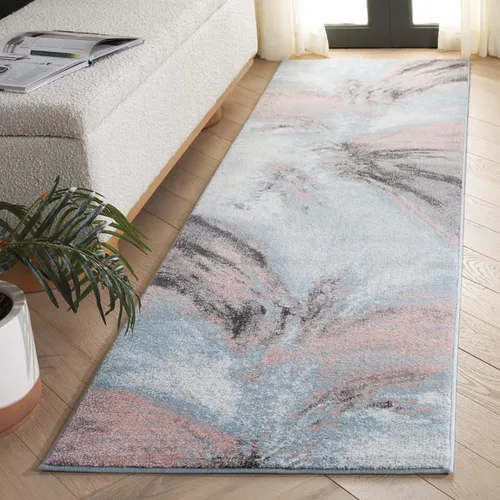 Miniatura 19 de SAFAVIEH Glacier Collection GLA127M - Alfombra moderna abstracta que no desprende pelusa, para sala de estar o dormitorio, 4 x 6 pies, azul/gris