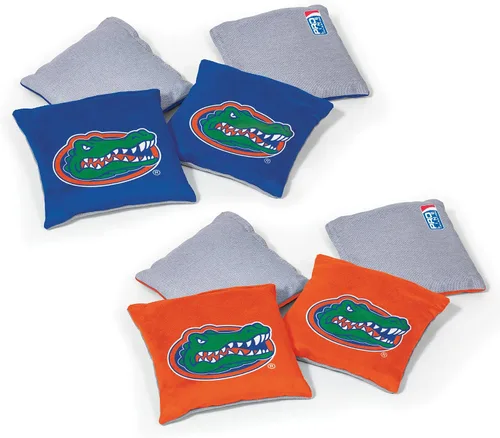 Miniatura 14 de Wild Sports - Puf de doble cara NCAA College de 8 unidades, bolsas de lanzamiento prémium para juego de cornhole, ideal para portones traseros