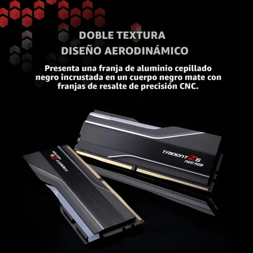 Miniatura 4 de G.SKILL Trident Z5 Neo RGB Series DDR5 RAM (AMD Expo) 32GB (2x16GB) 6000MT/s CL30-38-38-96 1.35V Memoria para computadora de escritorio U-DIMM