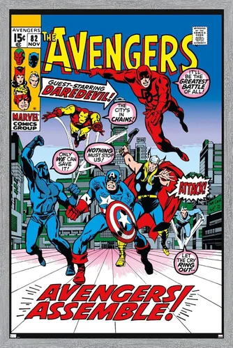 Miniatura 14 de Trends International Marvel Comics - Póster de pared de Avengers #82 Versión con marco de bronce