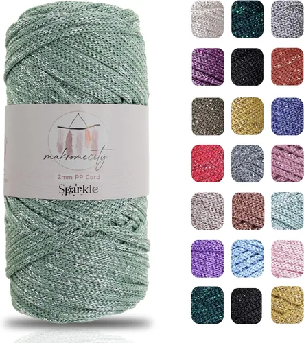 Miniatura 82 de Makromecity, Cordón de macramé de poliéster de 2 mm x 38 m (125 yardas) 2 mm de polipropileno, cordón de macramé para crochet, bolsas de macramé
