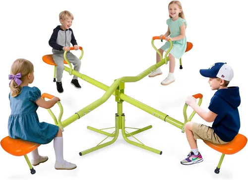 Equipo de juegos de patio para niños, balancín giratorio con rotación de 360 grados, diversión al aire libre para niños, niños pequeños, niños,