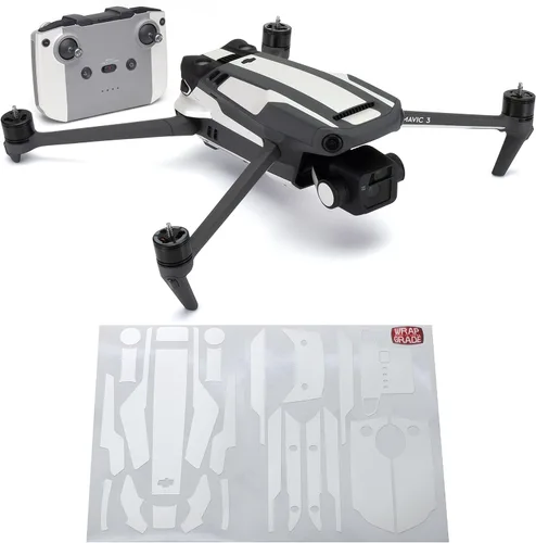 Miniatura 20 de WRAPGRADE Adhesivos parciales para DJI Mavic 3 / Mavic 3 Classic Accent Color (AIRFORCE SILVER)