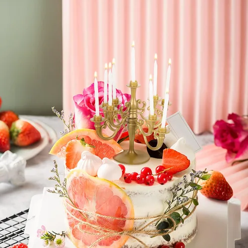 Miniatura 9 de Decoraciones creativas para tartas, 2 piezas, adornos de candelabros, decoración de cupcakes de boda, suministros de fiesta de cumpleaños