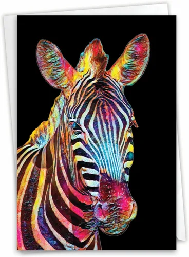 Miniatura 16 de NobleWorks - 1 divertida tarjeta de cumpleaños de animales con sobre - Bonita tarjeta para cumpleaños - Aquí está mirando el zoológico C6639FBDG-US