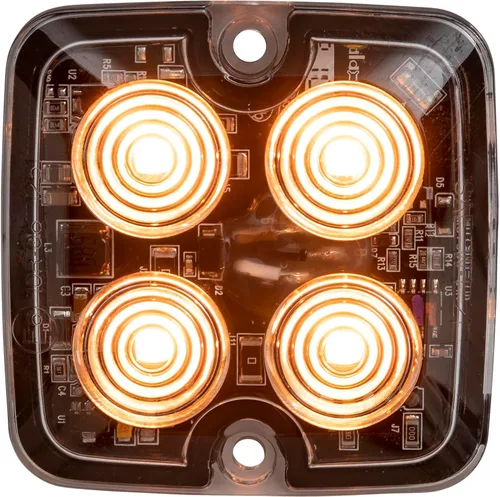 Buyers Products, 2in. LED de emergencia camión de advertencia de luz estroboscópica de advertencia, tipo de luz, LED, color de la lente ámbar,
