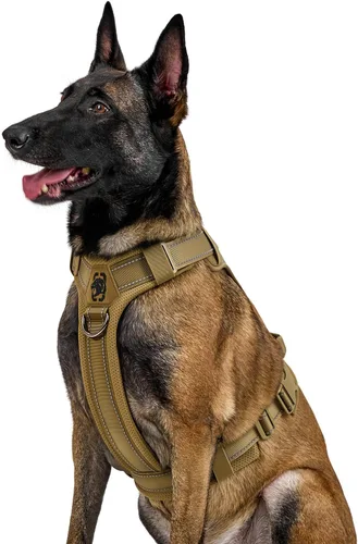 Miniatura 12 de OneTigris - Arnés para perro, chaleco para perro con acolchado suave sin tirones, nylon táctico ajustable duradero de alta resistencia para perros