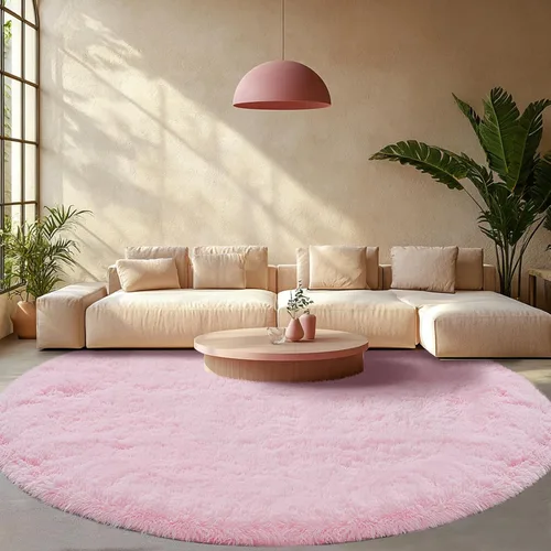 Miniatura 46 de Alfombras para dormitorio de niñas sala de estar: alfombra de área peluda de 5 x 7 para sala de juegos de niños, alfombra peluda de felpa pastel