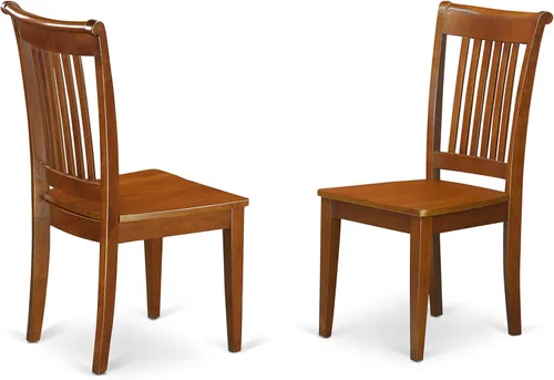 Miniatura 5 de East West Furniture PFPO5-SBR-C - Juego de mesa de cocina de 5 piezas para 4 personas, incluye una mesa de comedor cuadrada con hojas de mariposa